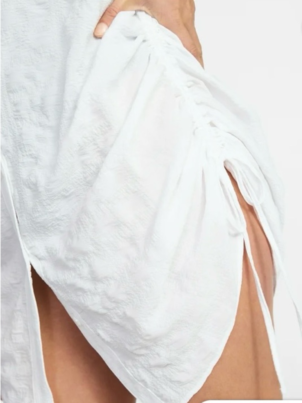 Time and Tru White Button-Front Swim Coverup - Picture 6 of 16